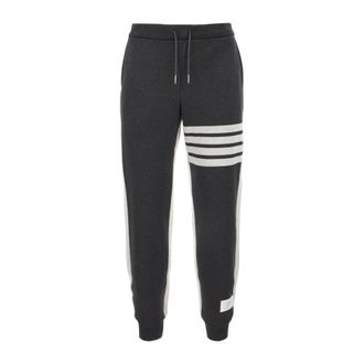 Thom Browne Pantaloni - male - Thom Browne - Sweatpants - Gray - XL - Trousers