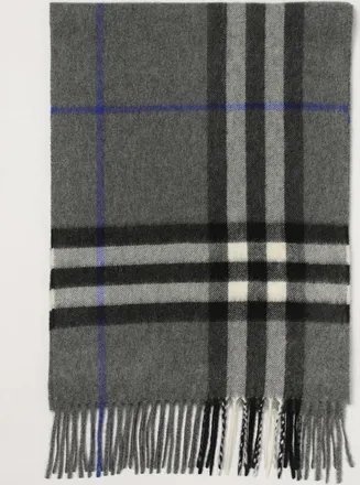 Burberry Sciarpa in puro cashmere con classico motivo check e bordi sfrangiati