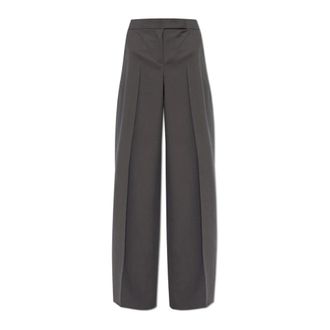 Max Mara Wide Trousers, female, Gray, Size: 2XS Serio Trousers