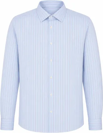 Costumein Light Blue Striped Long-Sleeve Shirt with Button-Down Front