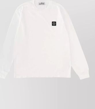 Stone Island cotton jersey long sleeve crew neck t-shirt