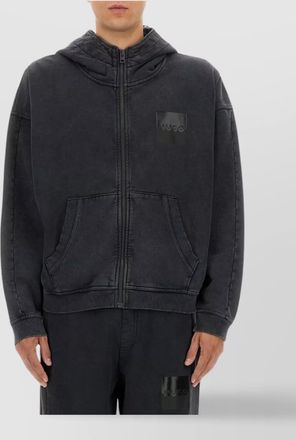HUGO BOSS hooded knitwear kangaroo pocket