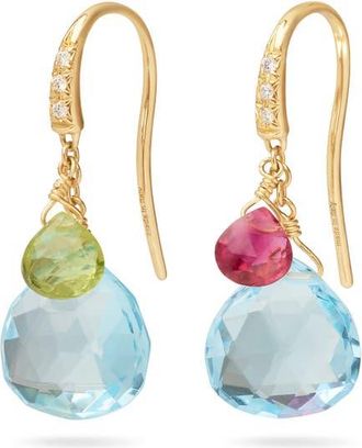 Marco Bicego Paradise 18K Yellow Gold Semiprecious Stone Drop Earrings in 18K Gold at Nordstrom
