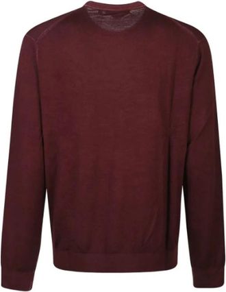 Michael Kors Bordeaux Sweaters voor Stijlvolle Look - Heren - Ronde hals truien - Rood - S - Truien & Vesten
