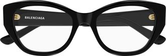 Balenciaga Glasses, unisex, Black, Size: 54 MM Optical Frame