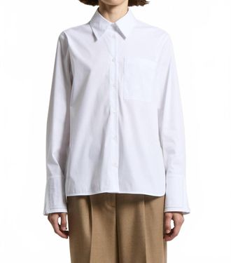 PESERICO Stretch Popeline Shirt In Flash White