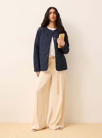 Icone Womens Topstitched waves lightweight puffer jacket