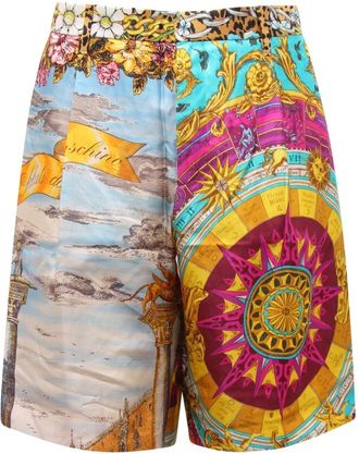 Moschino Silk Couture Shorts - Heren - Korte Broeken - Veelkleurig - L - Korte Broeken