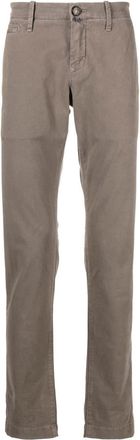 Jacob Cohen slim-cut trousers - men - Cotton/Spandex/Elastane - 33 - Neutrals