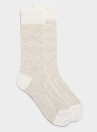 Le 31 Mens Embossed knit dress socks