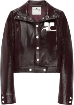 Courr&egrave;ges Cazadora de vinilo - Jackets - Mujer - Marr&oacute;n - L