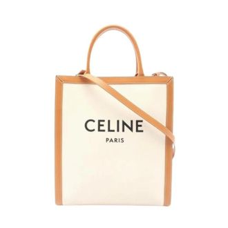 Celine Pre-owned Tote Bags, female, White, Size: ONE SIZE Pre-owned Canvas Tote Bag