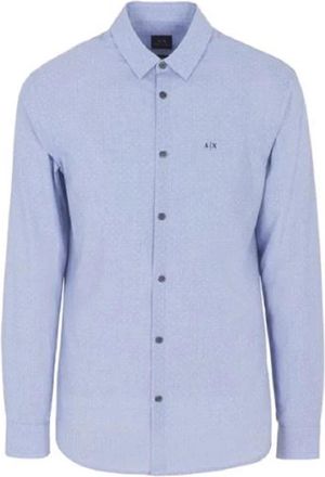 A|X Armani Exchange Shirt - Heren - Casual Overhemden - Blauw - XS - Denim - Overhemden