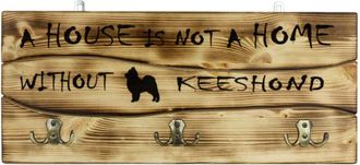 OEM Spitz Lobo, Keeshond: Percha Con Perro, Expositor De Medallas, Decoraci&oacute;n Del Hogar De Art-dog