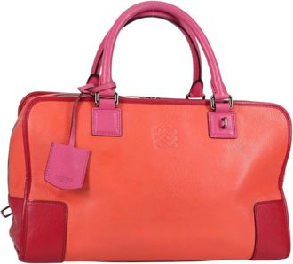 Loewe Amazona Bag Leather Orange Leather Bag (Pre-Owned)