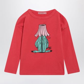 Bobo Choses Hidden Monster T-shirt in organic red cotton