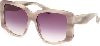 Max Mara MM0098 60Z Beige Horn/Violet Gradient Mirror