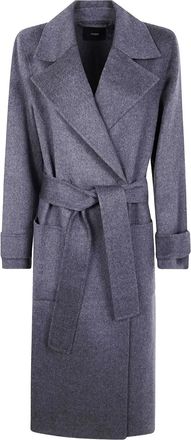 Joseph Cappotto in lana con cintura - Grigio