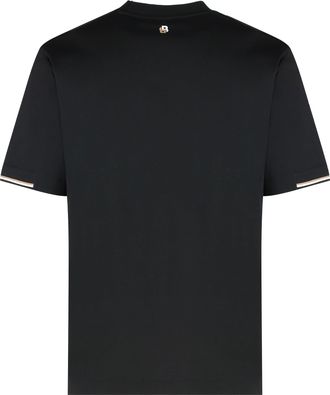HUGO BOSS Mens Black Cotton Crew-Neck T-Shirt T-Shirts And Polos