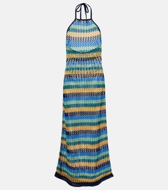 Etro Abito lungo in maglia a righe