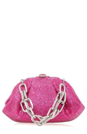 Judith Leiber Gemma Crystal Clutch in Silver Fuchsia at Nordstrom