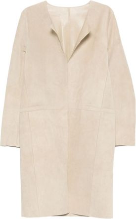 Toteme Light Beige Suede Coat