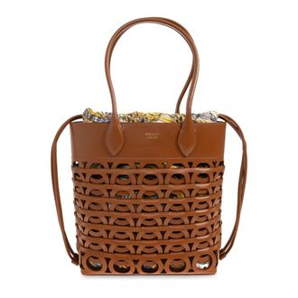 Ferragamo Bucket Bags, female, Brown, Size: ONE SIZE Ganci Medium Shopper Bag