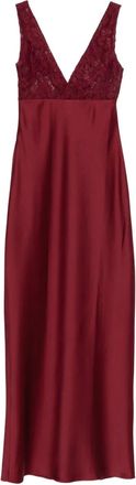 Atu Body Couture lace V-neck maxi dress - women - Polyester - S - Red