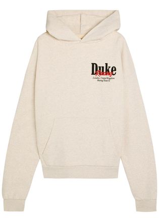 Duke and Dexter World Championship Printed Hooded Cotton Sweatshirt - Off White - XL