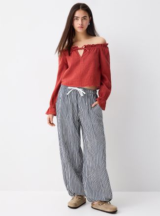 Twik Womens Loose organic cotton gauze jogger