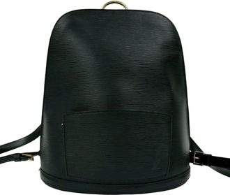 Louis Vuitton Black Leather Backpack (Pre-Owned)