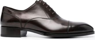 Tom Ford Elkan lace-up leather oxford shoes - men - Calf Leather/Calf Leather/Calf Leather - 11 - Brown