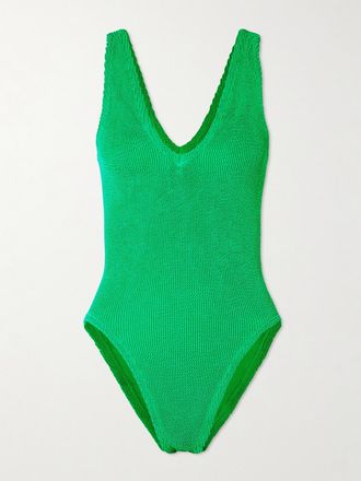 Hunza G Costume Da Bagno In Seersucker Sadie - Verde