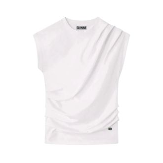 Ganni Mujer, Camisetas, Blanco, Talla: M