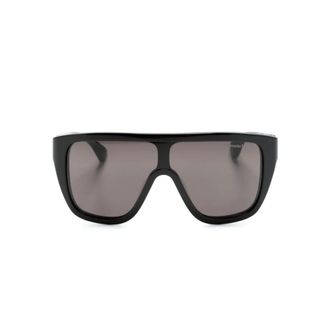 Alexander McQueen Black Floating Skull Mask Sunglasses - male - Alexander McQueen - Sunglasses - Black - ONE SIZE - Accessories