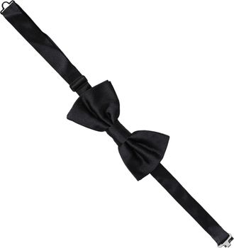 Dolce & Gabbana Silk Adjustable Bow Tie - Black