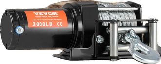 OEM Cabrestante El&eacute;ctrico, 12 V Cc, Control Remoto Con Cable, 1360 Kg (3000 Lb), 12,9 M (39 Pies), 1,3 Cv