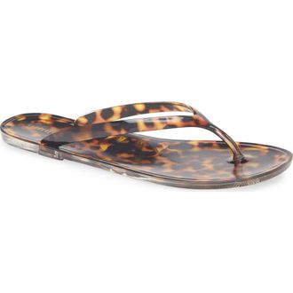 Jeffrey Campbell Beach Day Jelly Flip Flop in Tortoise at Nordstrom, Size 6