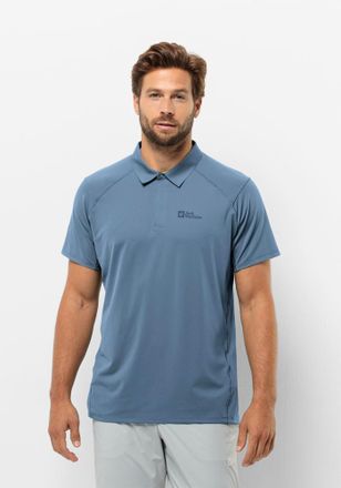 Jack Wolfskin Poloshirt JACK WOLFSKIN PRELIGHT CHILL POLO M, Herren, Gr. S (48), blau (elemental, blau), 1. OBERSTOFF: 87% POLYESTER, 13% ELASTHAN; Futter: 100% POL
