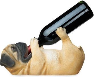 True Pug Wine Bottle Holder in Brown at Nordstrom