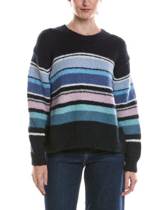 Michael Stars Aura Striped Wool-Blend Pullover