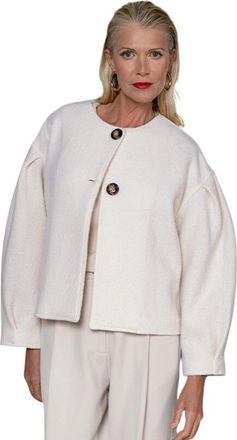 Chie Mihara Cousin Coat - Dames - Zomerjassen - Wit - M - Wol - Jassen