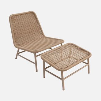 Sweeek Sill&oacute;n Relax Y Reposapi&eacute;s De Aluminio Y Cuerda