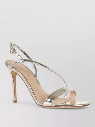 Gianvito Rossi open toe pumps metallic stiletto heel