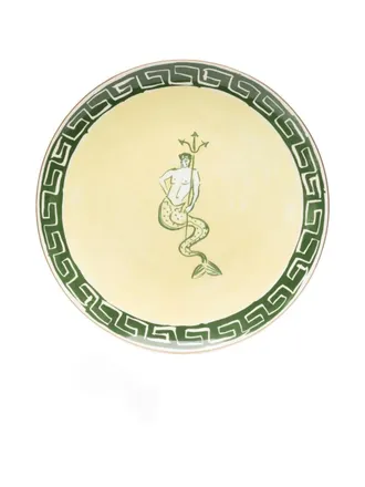 Ginori 1735 merman greek-key centerpiece (33cm) - Yellow