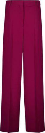 Stella McCartney Jazzberry Loose Flannel Wool Broeken - Dames - Wijde Broeken - Rood - S - Wol - Broeken