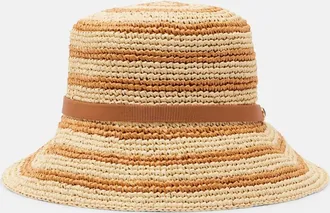 Valentino VLogo raffia bucket hat