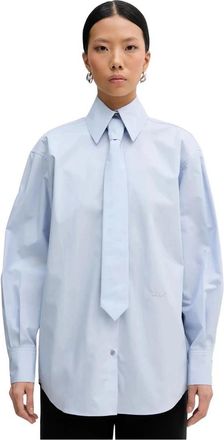Karl Lagerfeld Shirts - Dames - Overhemden - Blauw - XS - Katoen - Overhemden