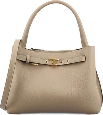 Tod's Mini-shopper met gespdetail - Beige