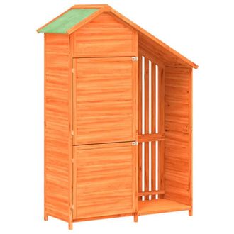 Berkfield Home Garden Tool Shed Brown 120x53.5x170 cm Solid Wood Pine